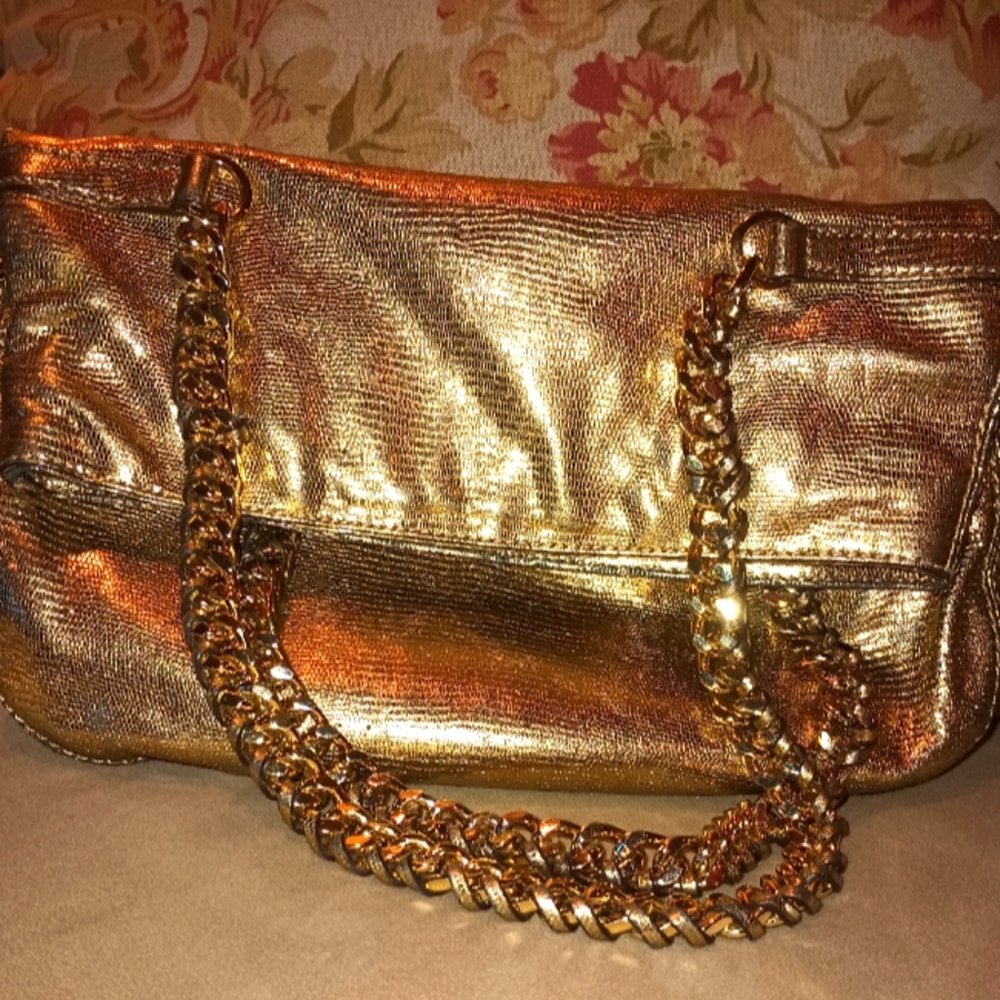 Great Used Condition Michael Kors Gold Bag!